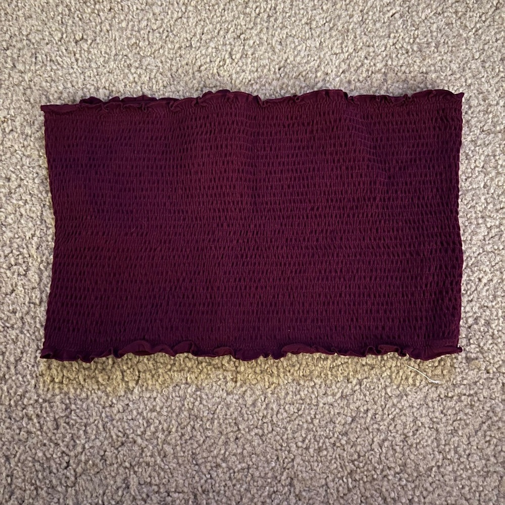 Victoria's Secret Ribbed Soft Tube Top salsa red, like new without tags, size M